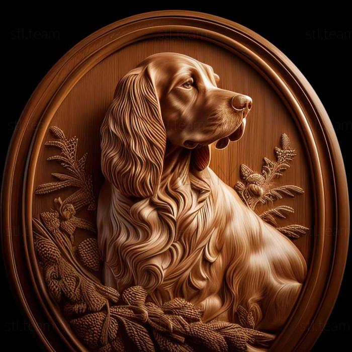 3D model Russian Hunting Spaniel dog (STL)